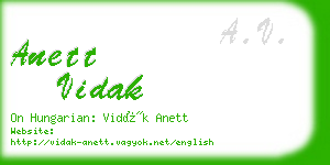 anett vidak business card